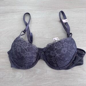 Victoria's Secret 34B Lightly Lined Demi Bra Purple Lace NWOT
